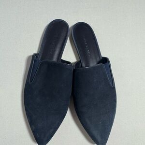 Jenni Kayne Navy Pointed Suede Mules